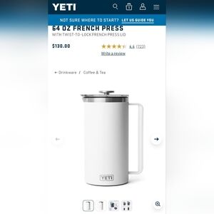 YETI Classic White French Press